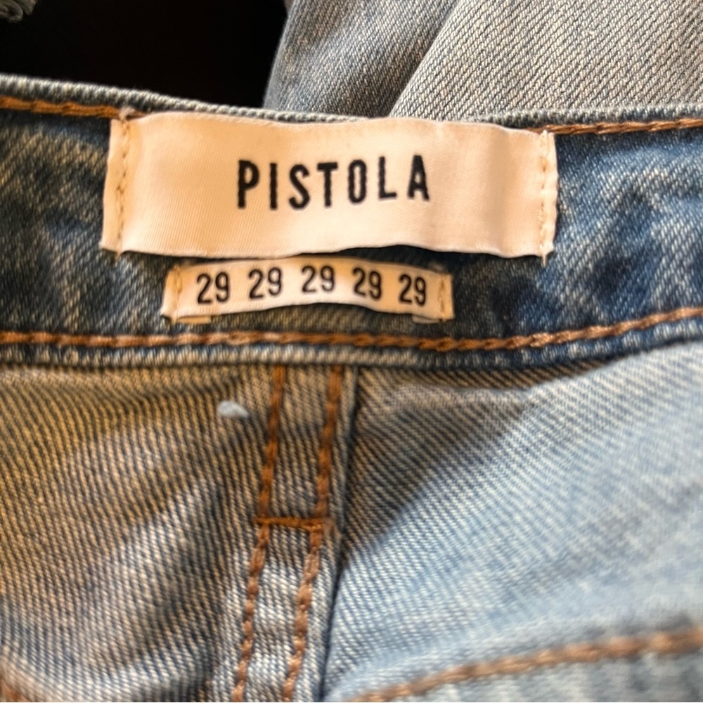 Pistola Jeans Womens Sz 29 Nico Racer Walk The Line High Rise Ankle Distressed - Picture 10 of 13
